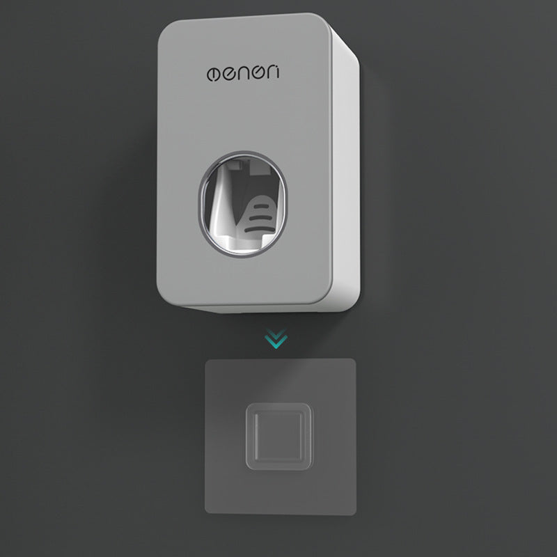 No-Drill Automatic Toothpaste Dispenser with Toothbrush Holder