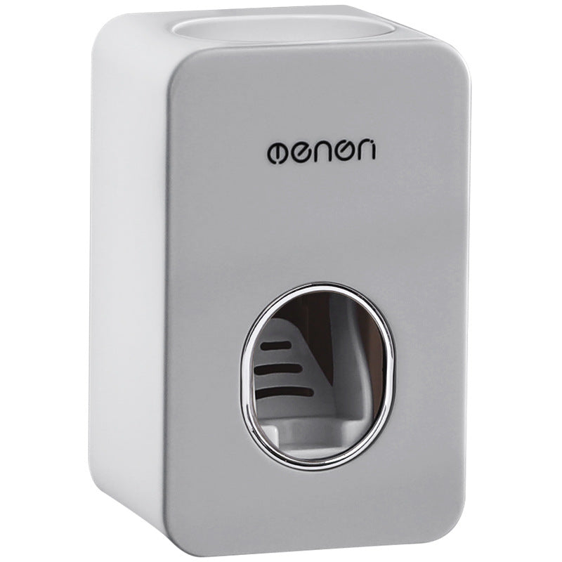 No-Drill Automatic Toothpaste Dispenser with Toothbrush Holder