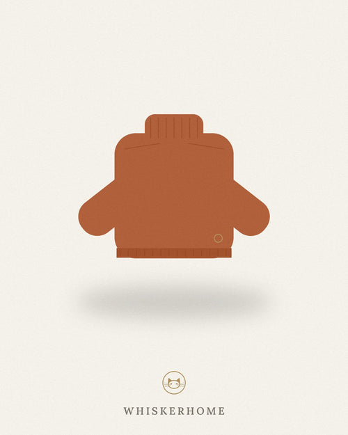The Ember Turtleneck handmade sphynx cat clothing in Ember